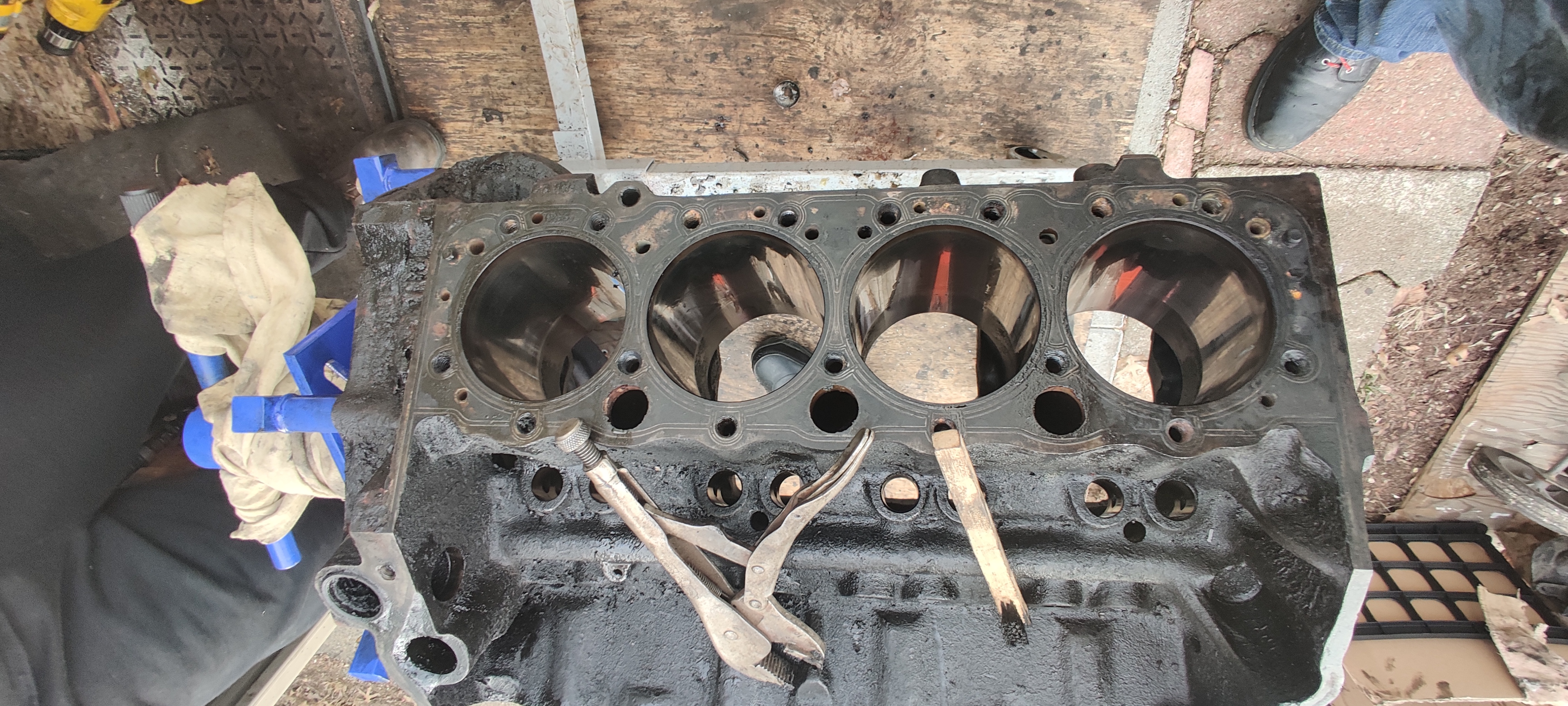 Empty engine block